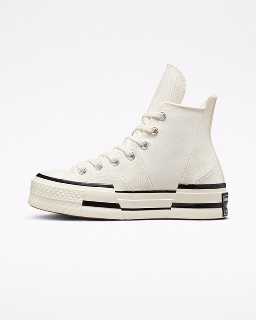 Dámské Boty Vysoké Converse Chuck 70 Plus Béžový Černé | CZ ULAB57